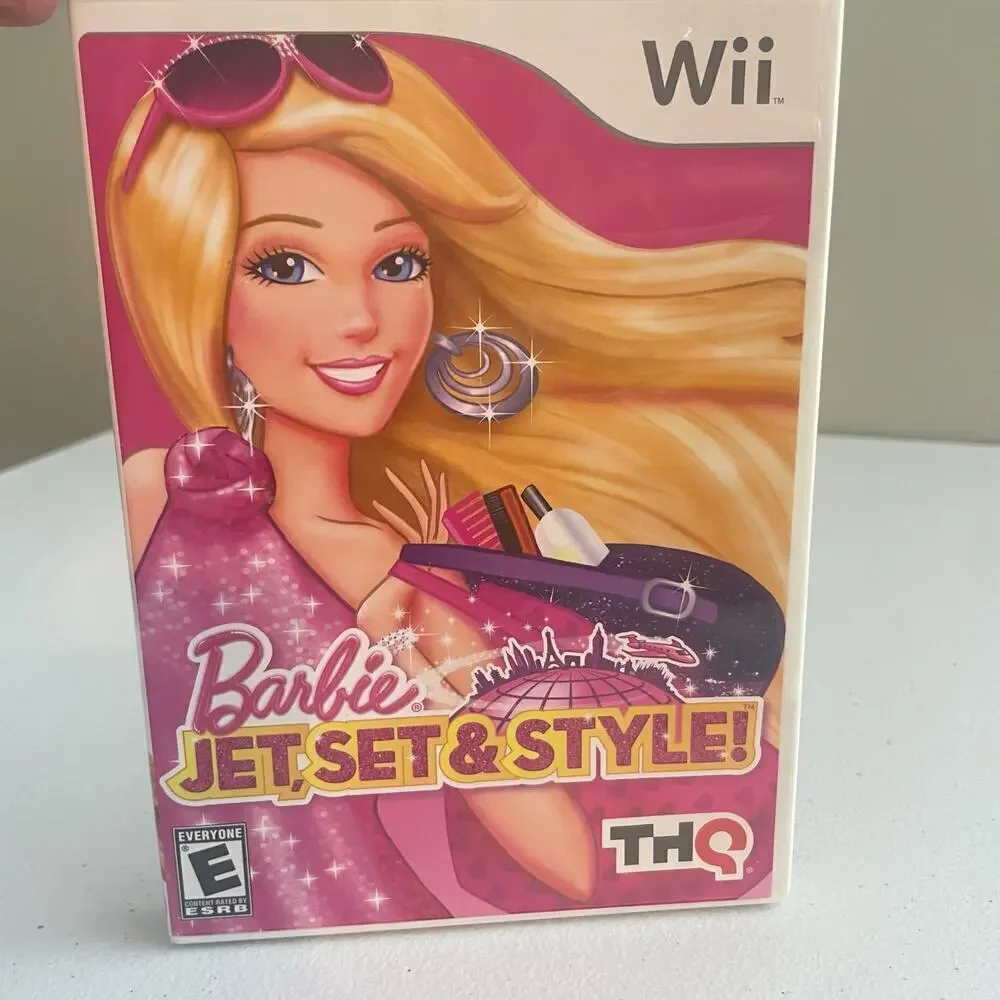 Nintendo Wii Barbie Jet Set & Style Game in Case